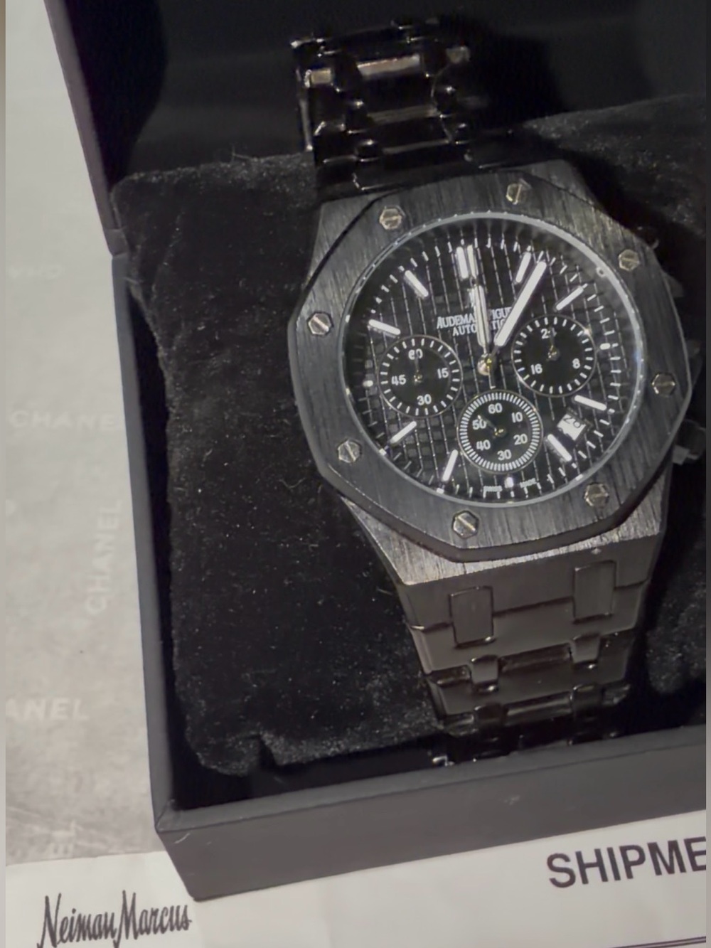 Audemars Piguet Royal Oak Chronograph - Black and Silver index dial $35,000
